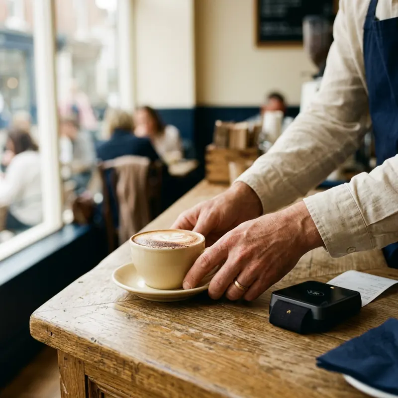 A cafe counter