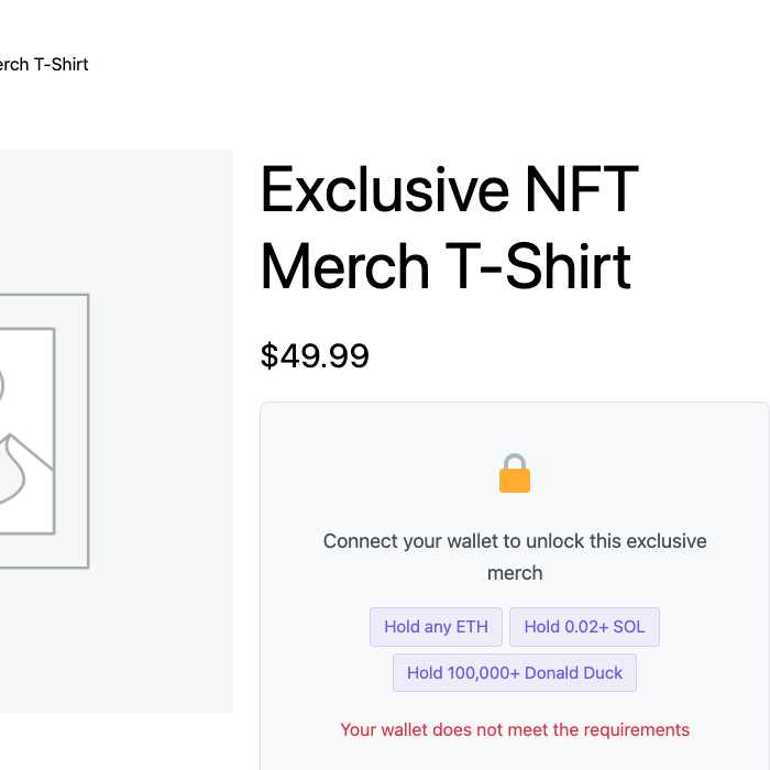 Wallet does not meet the token requirements