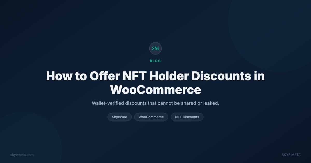 SkyeWoo verified wallet with discount applied on a WooCommerce product